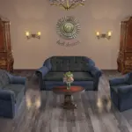 Alíz 3-2-1 ülőgarnitúra sötét palakék és bivalyfekete