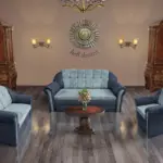 Alíz 3-2-1 ülőgarnitúra sötét palakék és csukaszürke