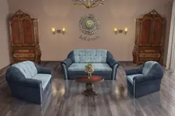 Alíz 3-2-1 ülőgarnitúra sötét palakék és csukaszürke