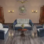 Alíz 3-2-1 ülőgarnitúra sötét palakék és ónszürke