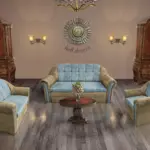 Alíz 3-2-1 ülőgarnitúra sötét sivatagsárga és csukaszürke