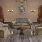 Alíz 3-2-1 ülőgarnitúra sötét sivatagsárga és vakondszürke