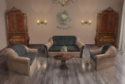 Alíz 3-2-1 ülőgarnitúra világos datolyabarna és bivalyfekete