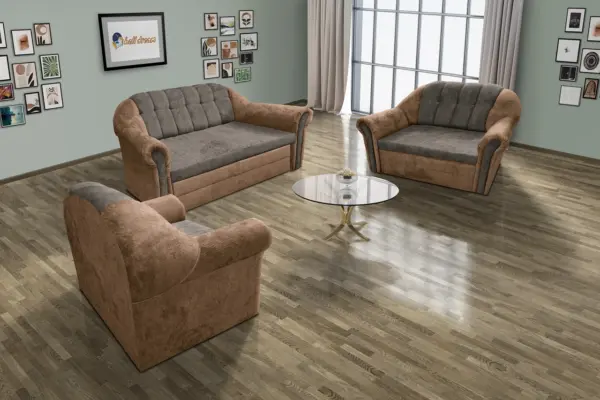 Alíz 3-2-1 ülőgarnitúra világos datolyabarna és vakondszürke