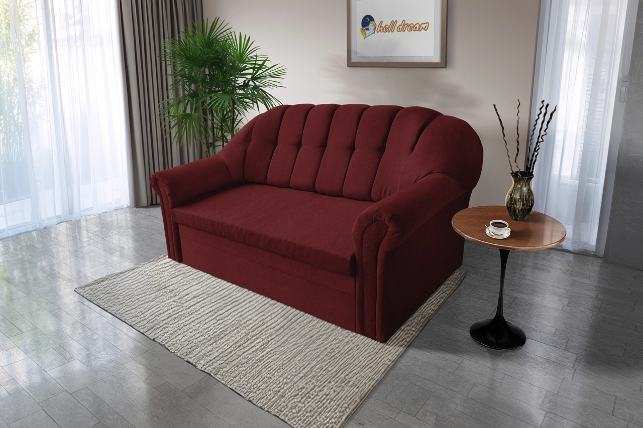 Alíz 3-as kanapé ágyazható ódon borvörös