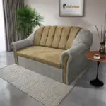 Alíz 3-as kanapé ágyazható ónszürke és sötét sivatagsárga