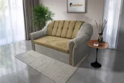 Alíz 3-as kanapé ágyazható ónszürke és sötét sivatagsárga