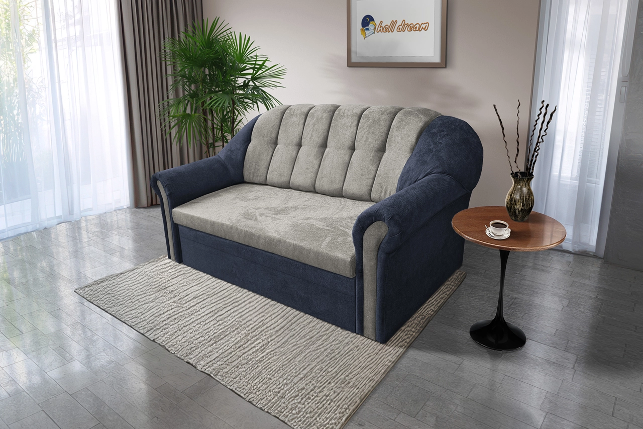 Alíz 3-as kanapé ágyazható sötét palakék és ónszürke Alíz 3-as kanapé ágyazható sötét palakék és ónszürke