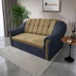 Alíz 3-as kanapé ágyazható sötét palakék és sötét sivatagsárga