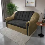 Alíz 3-as kanapé ágyazható sötét sivatagsárga és bivalyfekete