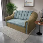 Alíz 3-as kanapé ágyazható sötét sivatagsárga és csukaszürke