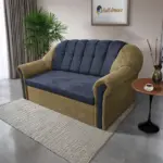 Alíz 3-as kanapé ágyazható sötét sivatagsárga és sötét palakék