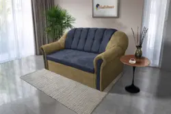 Alíz 3-as kanapé ágyazható sötét sivatagsárga és sötét palakék