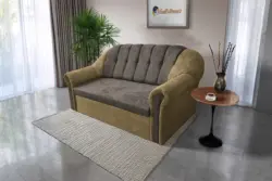 Alíz 3-as kanapé ágyazható sötét sivatagsárga és vakondszürke