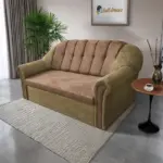 Alíz 3-as kanapé ágyazható sötét sivatagsárga és világos datolyabarna