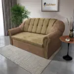 Alíz 3-as kanapé ágyazható világos datolyabarna és sötét sivatagsárga