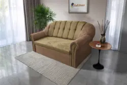 Alíz 3-as kanapé ágyazható világos datolyabarna és sötét sivatagsárga