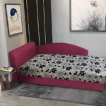 Aroba saroktámlás heverő szeder színű szövet