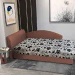 Aroba saroktámlás heverő toszkán vörös színű szövet