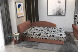 Aroba saroktámlás heverő toszkán vörös színű szövet