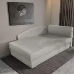 Barbi saroktámlás ágyneműtartós heverő ezüst serlegszürke