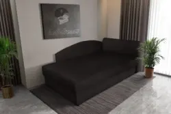 Barbi saroktámlás ágyneműtartós heverő fekete