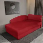 Barbi saroktámlás ágyneműtartós heverő japán karminvörös