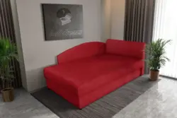 Barbi saroktámlás ágyneműtartós heverő japán karminvörös