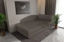 Barbi saroktámlás ágyneműtartós heverő mély földszürke