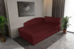 Barbi saroktámlás ágyneműtartós heverő ódon borvörös