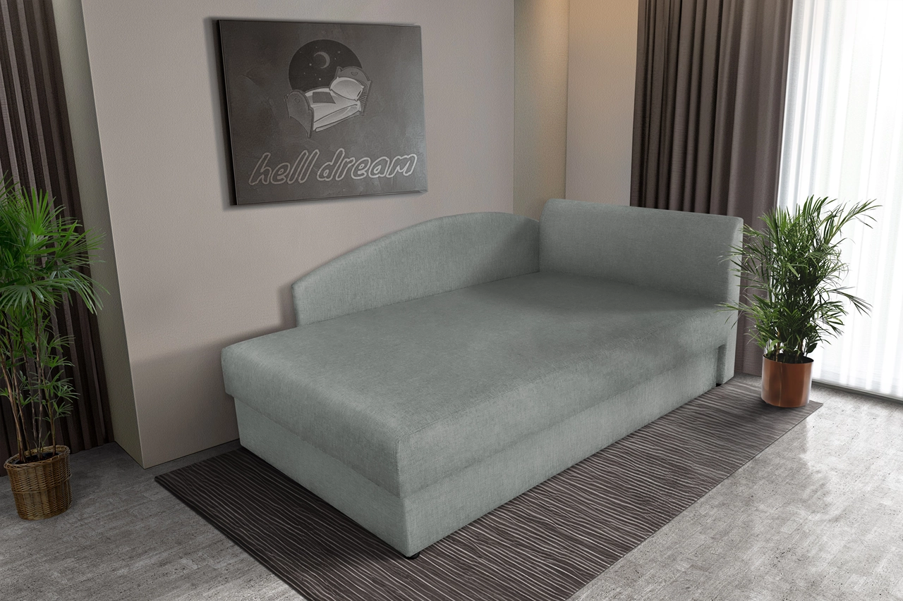 Barbi saroktámlás ágyneműtartós heverő óezüst