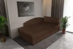 Barbi saroktámlás ágyneműtartós heverő sötét mahagóni