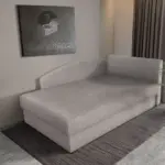 Barbi saroktámlás ágyneműtartós heverő szamárszürke