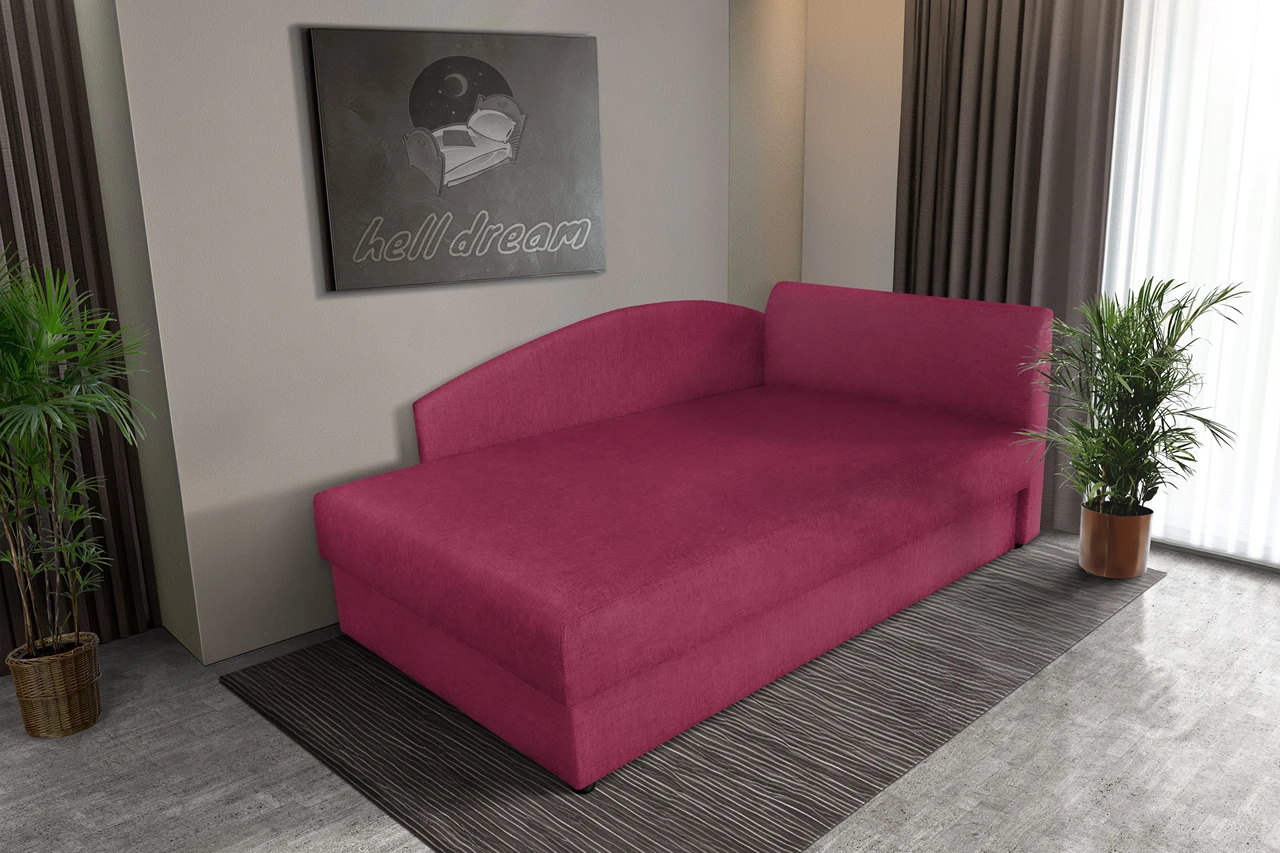 Barbi saroktámlás ágyneműtartós heverő szeder