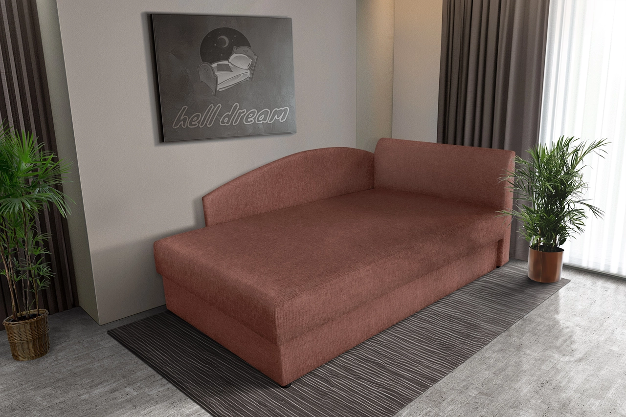 Barbi saroktámlás ágyneműtartós heverő toszkán vörös