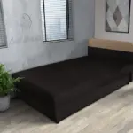 Gabi fekete ágyneműtartós heverő 90x200