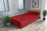 Gabi japán karminvörös ágyneműtartós heverő 90x200