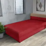 Gabi japán karminvörös ágyneműtartós heverő 90x200