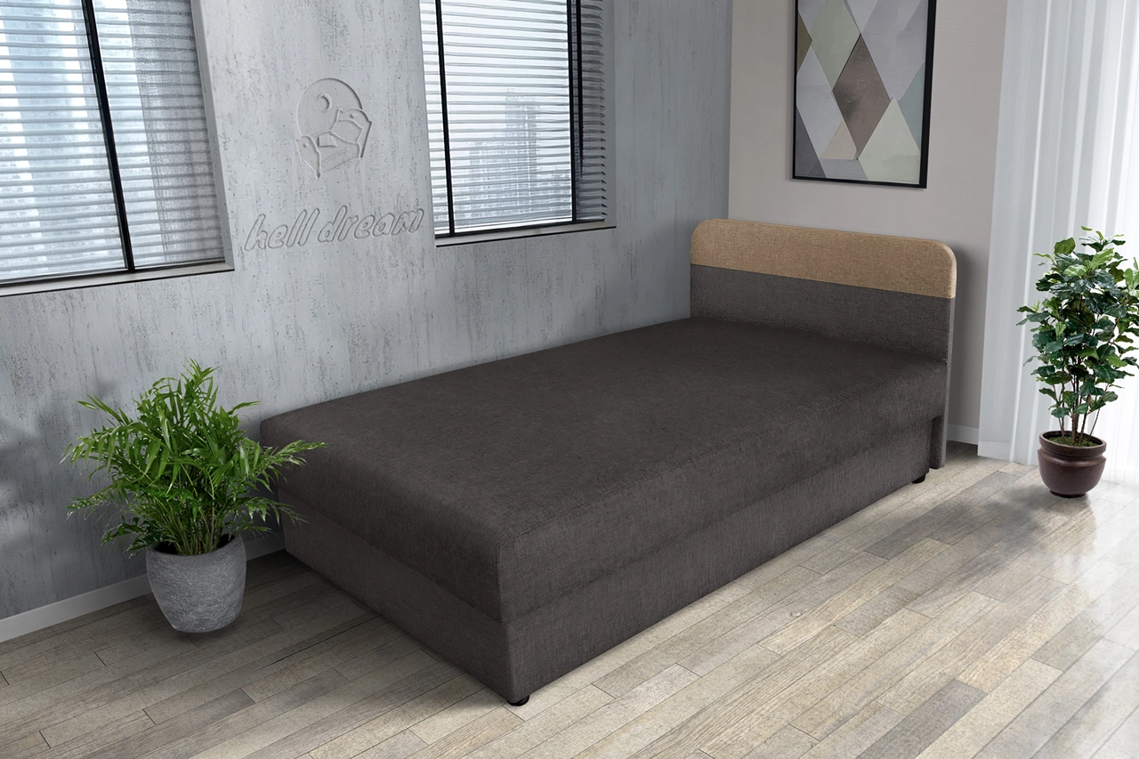 Gabi kvarcszürke ágyneműtartós heverő 90x200