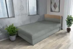 Gabi óezüst ágyneműtartós heverő 90x200