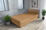 Gabi okker ágyneműtartós heverő 90x200