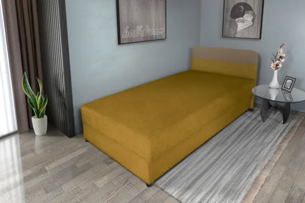 Gabi őszarany ágyneműtartós heverő 90x200 cm hagyományos vonzó 2 változatban - image 2