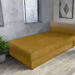 Gabi őszarany ágyneműtartós heverő 90x200 cm