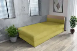 Gabi őszi levélzöld ágyneműtartós heverő 90x200