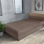 Gabi pasztell taupe ágyneműtartós heverő 90x200