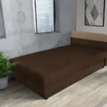 Gabi sötét mahagóni ágyneműtartós heverő 90x200