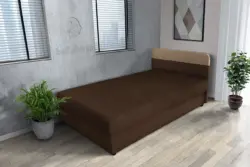 Gabi sötét mahagóni ágyneműtartós heverő 90x200