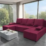 Lilla U alakú sarokkanapé szeder