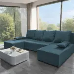 Lilla U alakú sarokkanapé szürkés kadét