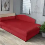 Maja ágyneműtartós saroktámlás heverő japán karminvörös